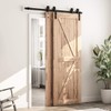 SMARTSTANDARD 5 Feet Bypass Sliding Barn Door Hardware Kit -