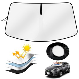 AUTO SPEC Lexus NX NX300H AZ10 Front Sun Shade Car Sun Shade Blackout Front Shade Lexus NX 2015 - Current Car Specific Design Sun Shade UV Protection High Density Fabric Sun Protection Anti-aging