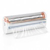 Refillable Magnetic Plastic Wrap Dispenser with Cutter, 2 in 1