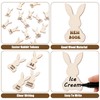 FYSUIMU 40 Pcs Easter Bunny Tokens Wooden Easter Bunny Fillers