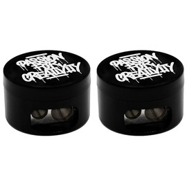 KUM AZ3820116 - Pencil Sharpener with Container, PFC Black, 2 Sharpeners for Thick and Thin Pencils, 8 and 12 mm