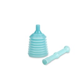 TURBO PRODUKTE Turbo Tamper Ice Blue - Plunger Tubular - Plunger for Toilet, Sink, Shower and Much More - Maximum Suction Power - 5x Suction Volume