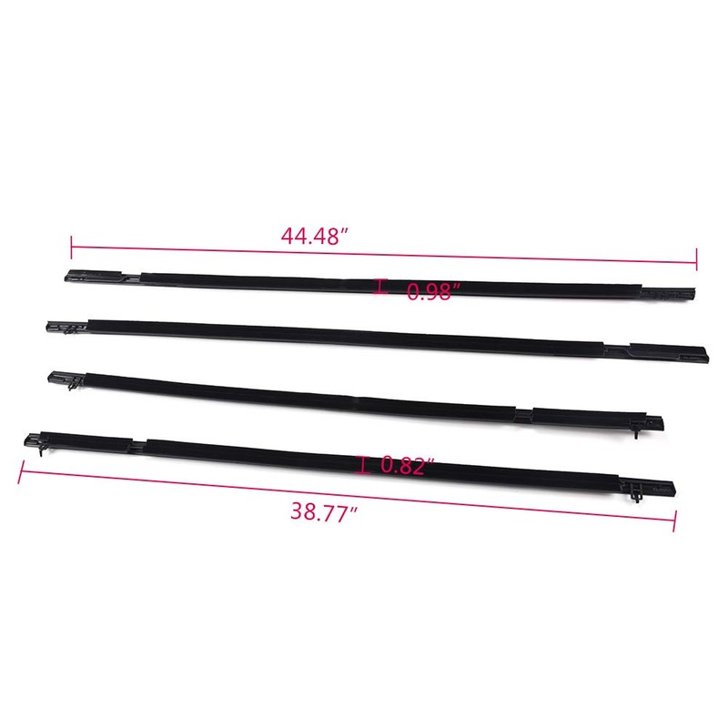 4PCS Weatherstrip Window Seal Compatible for Honda Civic 4 Door