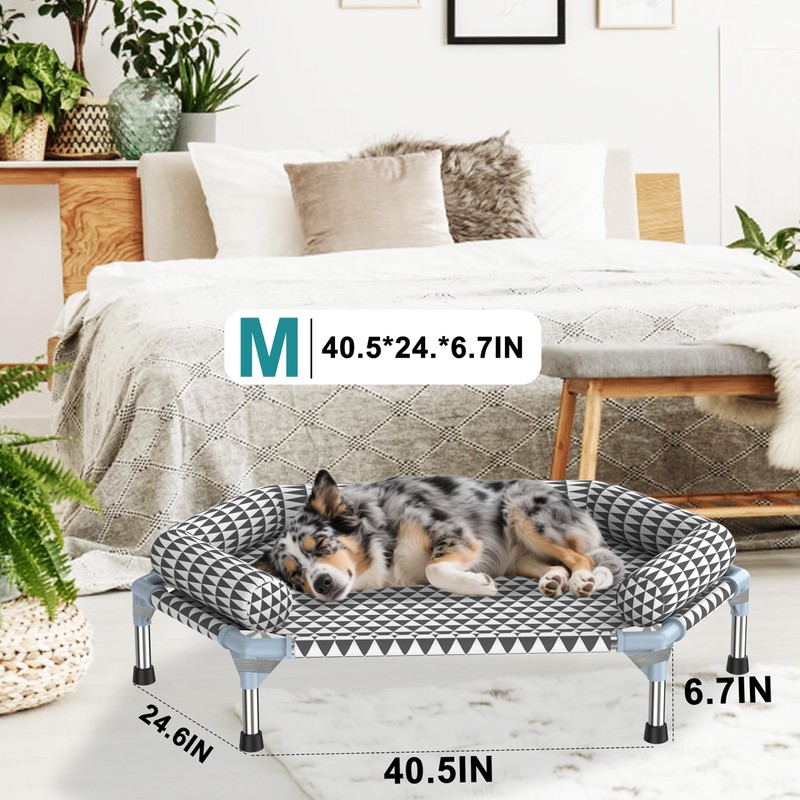 Orthopedic Dog Bed for Medium Dogs - Removable Bolsters &