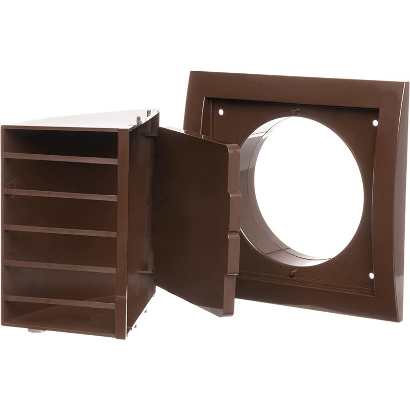 LIRAST 4 inch Outdoor Dryer Vent Cover Brown - ABS