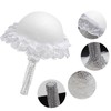 Aynaxcol White Lace Handle Bouquet Holder Bouquet Holder Foam Floral