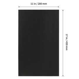 SHEUTSAN 100 Sheets 11 x 17 Inches Black Colored Cardstock, 80lb 80 lbs Cover Sheets, Thickened Card Stock Black Smooth Card for Crafts, DIY Cards Making, Chalkboard Papers, Scrapbooking
