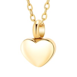 Mini Heart Cremation Urn Necklace for Ashes for Women Men Cremation Locket Jewelry with Keepsake Urn Memorial Ash Jewelry