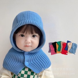 Kids' Winter Balaclava - Baby Hat & Scarf Combo with Ear Protection lf2440 Free Size/46-50cm Purple 3ea