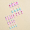 Vezocim Fall Press on Nails Pointed Shapes, 24Pcs Extra Long