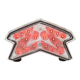 Motodynamic Integrated Sequential LED Tail Lights Clear Lens for 2013-2018 Kawasaki Ninja ZX-6R 636 2016+ Z800