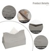 Leather Tissue Box Rectangular Cosmetic Tissues Box V-Port Shaped Napkin