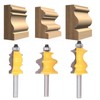 3Pcs Architectural Molding Router Bit Milling Cutter Set Woodworking Accessories