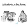 Aomiun 5 PCS Stainless Steel Camping Cookware Set, Camping Pot