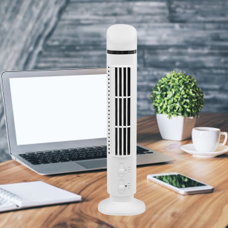 Vertical Electric Fan Bladeless USB Power Supply Multifunctional Stand Up