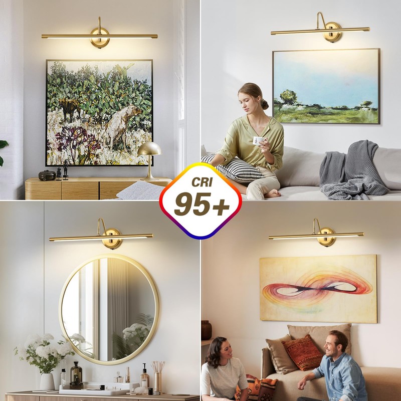 JOOSENLUX Battery Operated Picture Lights Modern Wireless Wall Lights 24.4"