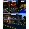 SenLuKit Solar Ground Lights Outdoor 18 Pack Waterproof, Upgraded Solar