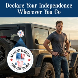 Sticky Expressions | We The People Sticker – Size 5" – Strong Adhesive, Durable, Weatherproof 1776 Decal. Perfect American Flag Sticker for All Your Needs