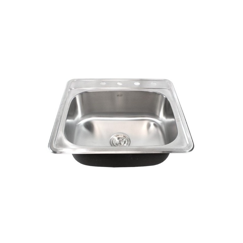 eModernDecor Inc. 25 Inch Top-Mount/Drop-In Stainless Steel Kitchen Island/Bar Sink