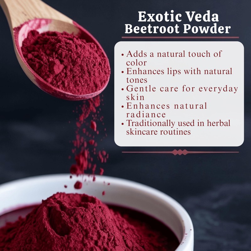 EXOTIC VEDA Organic Beetroot Powder 100g(3.53oz) | 100%Pure Beet Root