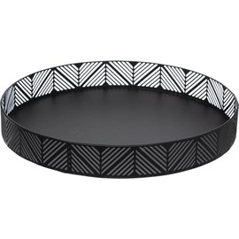 Secret de Gourmet Basket, Metal Tray, Black, Diameter 30 cm