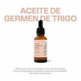 Aceite de Germen de Trigo 100 ml | Antioxidante Nutritivo | Hidratación Profunda Anti-edad | Regenerador Piel | Brillo y Soporte Anticaída Cabello