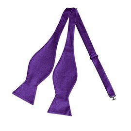 Allegra K Bowtie, Bowtie, Ribbon, Formal, Wedding, School Entrance Ceremony, Plain, Adult, Men's, dark purple