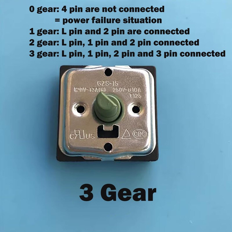 GZS-15 Rotary Switch 4 Position 3 Speed Rotary Electric Heater