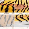Tiger Shaped Rug Tiger Bath Mat for Bathroom, Yellow Tiger
