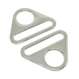 Fujiyuan 20 pcs 25mm 1"Adjuster Triangle with bar Swivel Clip D dee Ring Buckle Cast