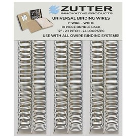 Zutter Binding Wires - White Bundle Pack - Use with Any and All owire Binding Systems! (Zutter Binding Wires 1" - White 18 Piece Bundle Pack)