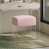 bitaycan Vanity Stool Chair and Foot Rest -Modern Vanity Stool