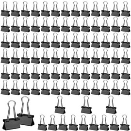 180 Pack Small Binder Clips, Mini Binder Clips, 15mm 5/8 Inch Clips Office Supplies, Paper Clamps, Binder Paper Clips for Office Supplies Home School Food DIY