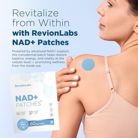 Parches NAD+ para mujeres y hombres – Apoya la vitalidad de energía celular y apoyo de salud de bienestar con nicotinamida más resveratrol CoQ10 NAC y