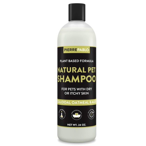 PierrePablo Natural Oatmeal Dog Shampoo with Enhanced Odor Control, 24