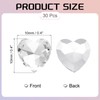 sourcing map 30Pcs Heart Rhinestones, 10mm Pointed Back Heart Glass