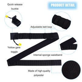 Gekufa SUP Waist Leash Quick Release Adjustable Waist Belt Leash for All Stand Up Paddle Board Coil Leashes Water Sport Surf