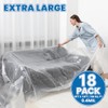 18 Pack Plastic Drop Cloth, 9 x 12 Feet Plastic