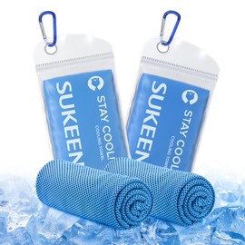 Sukeen Fitness Towel, Cooling Towel, Pack of 2 (101.6 x 30.5 cm), Cooling Towel, Cool Towel, Ice Towel, Gym Towel, Golf Towel, Yoga Towel, Sports Towel, Cooling Towel, Camping Cooling Towel Neck