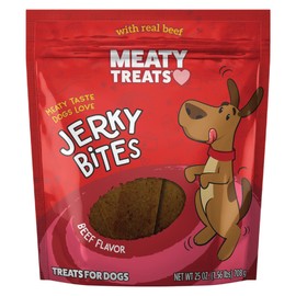 Meaty Treats Jerky Bites Beef Flavor Soft & Chewy Dog Treats, 25-oz.