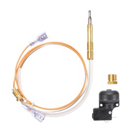 MECCANIXITY 14" Patio Heater Thermocouple Sensor Replacement Part with Tip Over Switch & Nut M8 for Heater Gas Patio Heater Garden Outdoor Heater Accessories