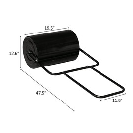 Lawn Roller,Tow Behind Lawn Roller with Handle,Heavy-Duty Push/Tow Behind Water/Sand Filled Garden Drum Roller for Park,Garden,Yard,Ball Field (Black)