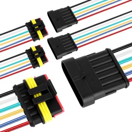 6 Pin Waterproof Wire Connector，18AWG 10cm Male and Female Wire Connector Suitable for Car, Truck, Boat, and Various Applications (3 PACK)