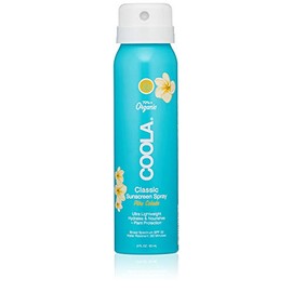 COOLA Organic Sunscreen SPF 30 Sunblock Spray, Dermatologist Tested Skin Care for Daily Protection, Vegan and Gluten Free, Piña Colada, Travel Size, 2 Fl Oz