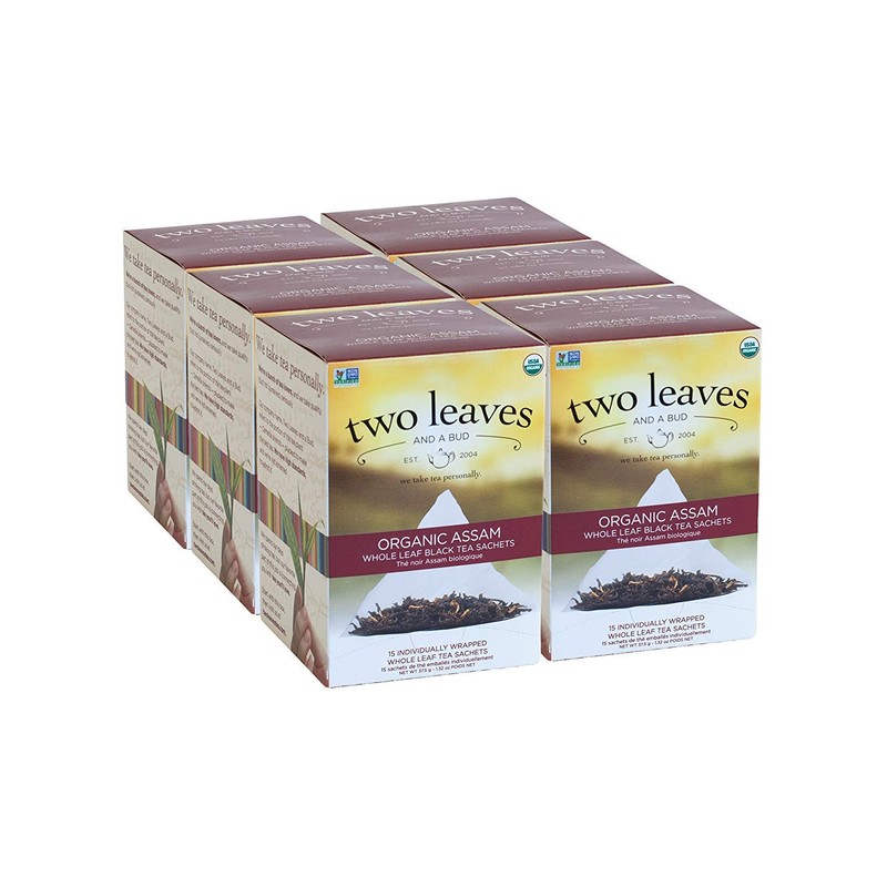Two Leaves and a Bud Organic Assam Black Tea Bags,