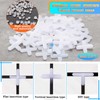 FACITE 50pcs Tile Leveling System Reusable+200pcs Cross Tile Spacers 1/8"+50pcs