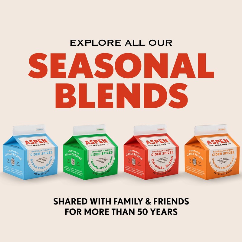 Aspen Mulling Cider Spices Original Blend. Cinnamon, Nutmeg, & Clove.