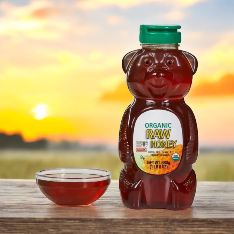 Organic Raw Honey, 2-Pack (72 oz Each – 3 Bottles