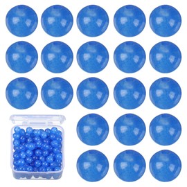 PATIKIL 200 Pcs Natural Stone Beads, 4mm Dark Blue Chalcedony Beads for Jewelry Making Bracelet Necklace Earrings Gemstone Round Loose Beads DIY Gifts for Women