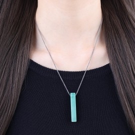 COAI Power Stone Stick Lucky Power Stone Necklace, green aventurine, green aventurine